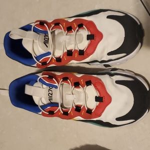 Nike Air 70 size 3y multi color green white black  red and blue